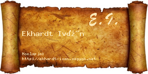 Ekhardt Iván névjegykártya