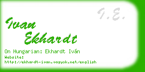ivan ekhardt business card